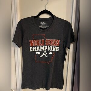 Atlanta Braves Charcoal 2021 World Series Champions T-Shirt